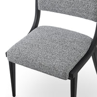 Liang & Eimil Miami Dining Chair Cordoba Speckle Grey & Matt Black