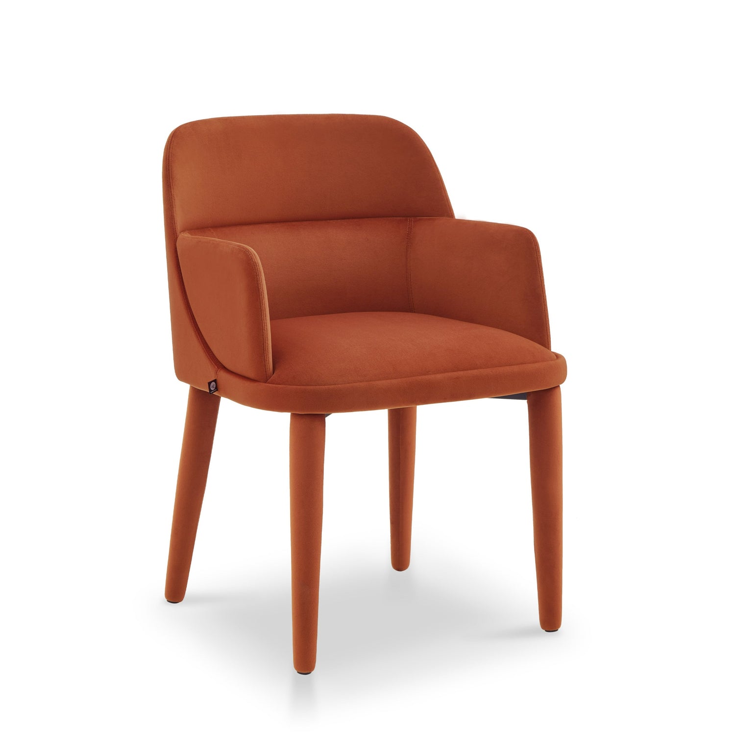 LiangAndEimil-Liang & Eimil Diva Dining Chair with Arms in Kaster Crimson Red-Orange 757 