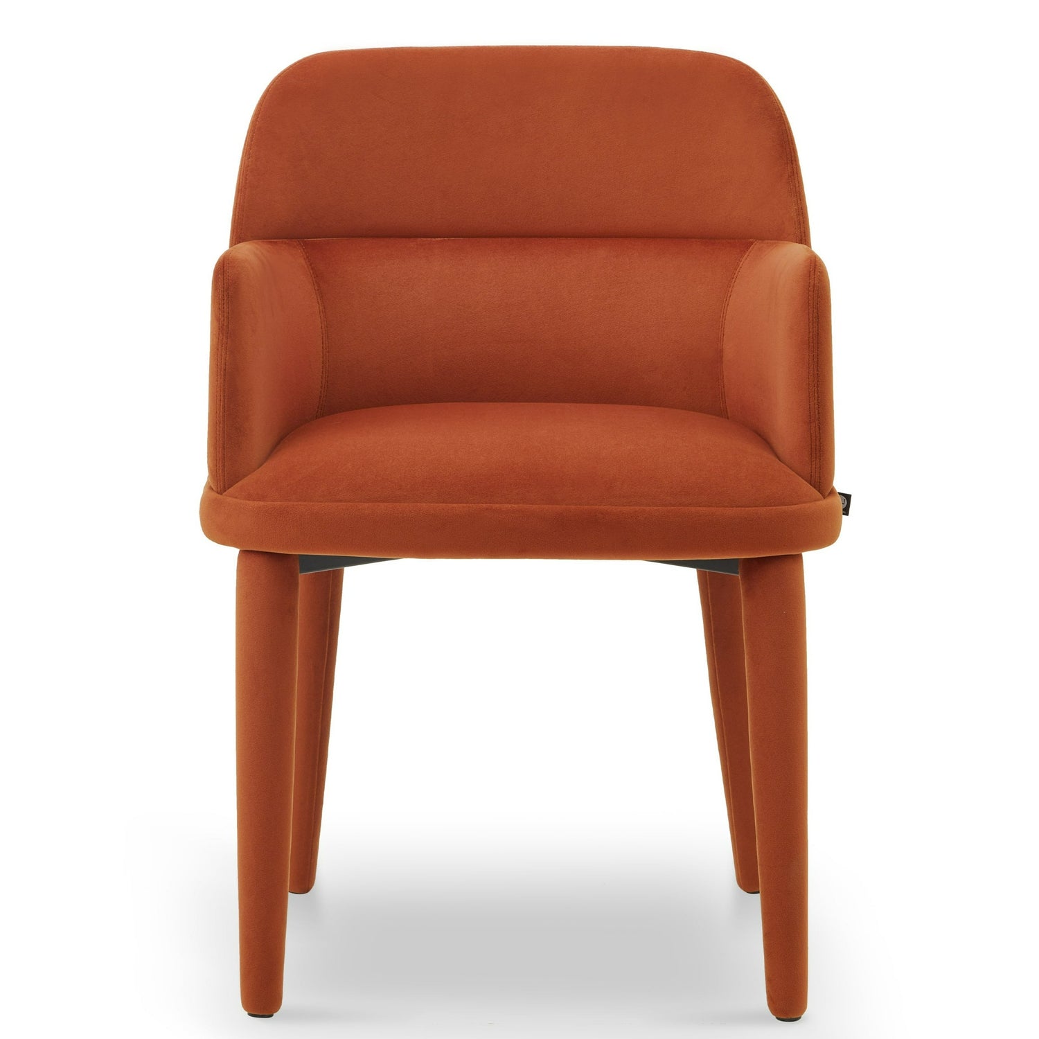  LiangAndEimil-Liang & Eimil Diva Dining Chair with Arms in Kaster Crimson Red-Orange 525 