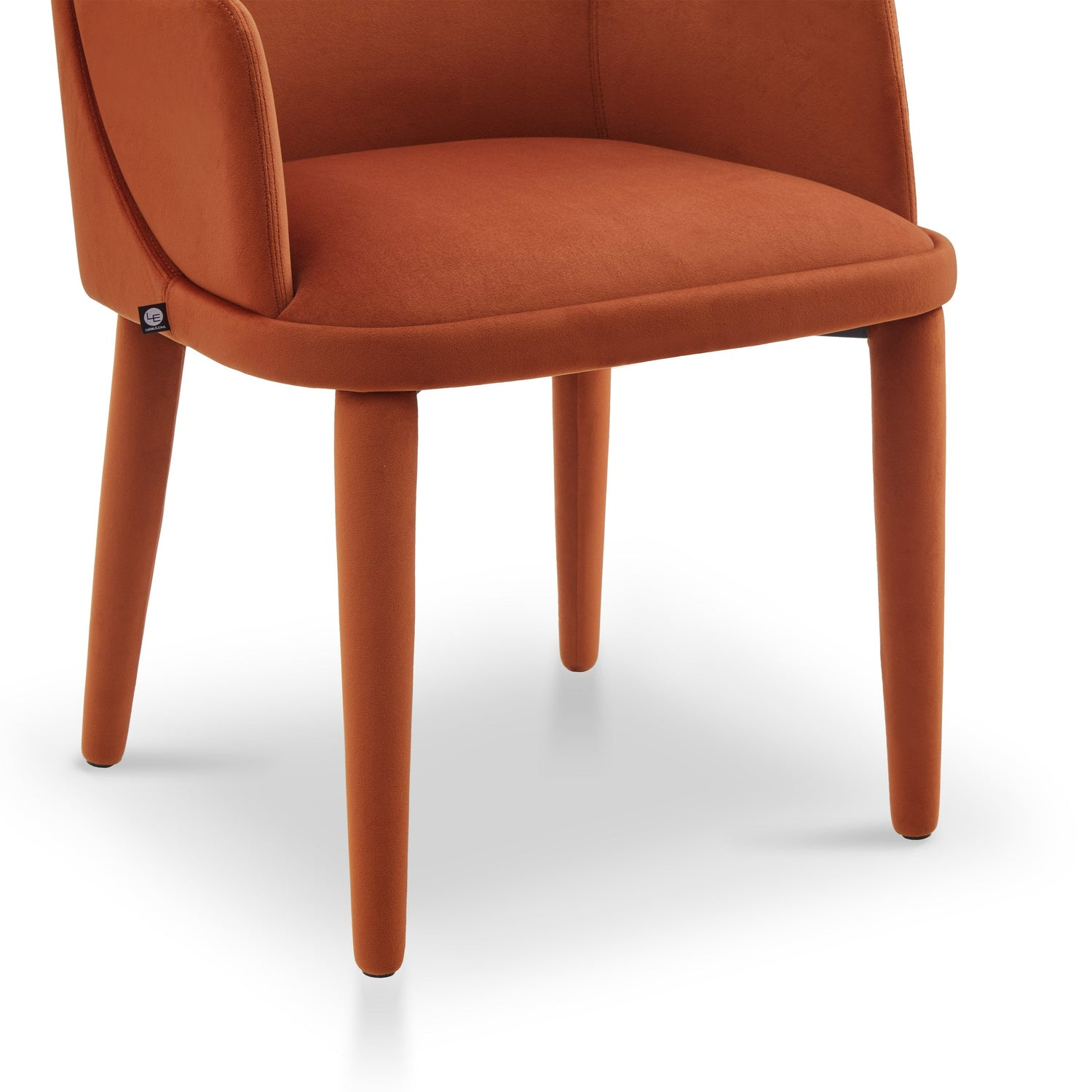  LiangAndEimil-Liang & Eimil Diva Dining Chair with Arms in Kaster Crimson Red-Orange 221 