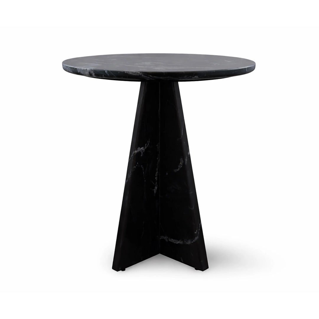 Rodes Side Table - Black Fantasy Marble