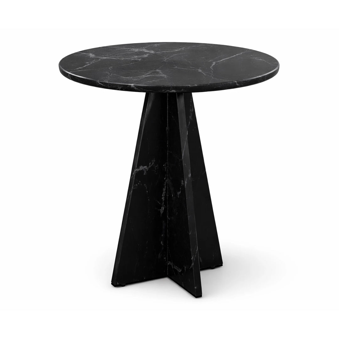 Rodes Side Table - Black Fantasy Marble