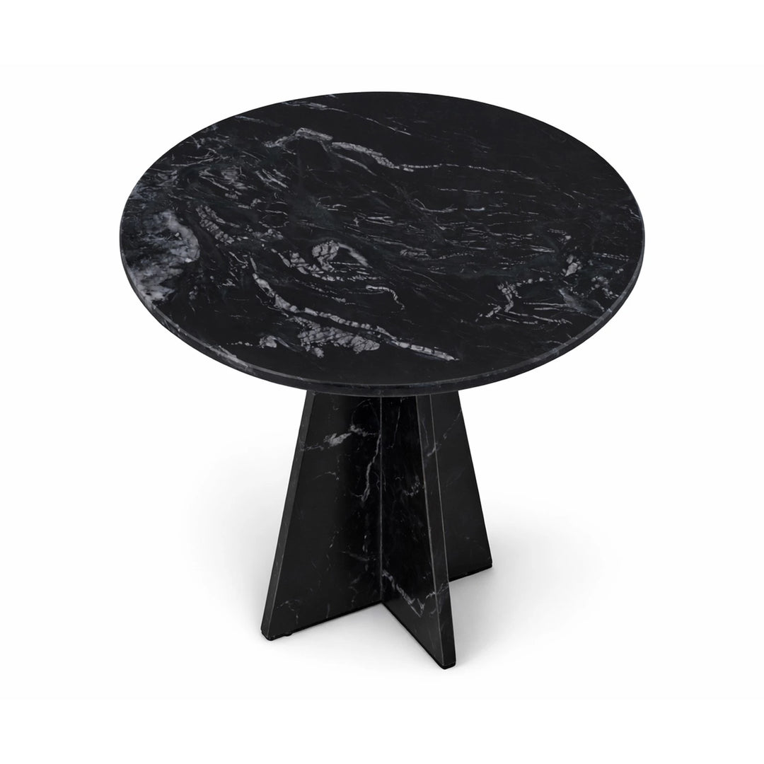 Rodes Side Table - Black Fantasy Marble