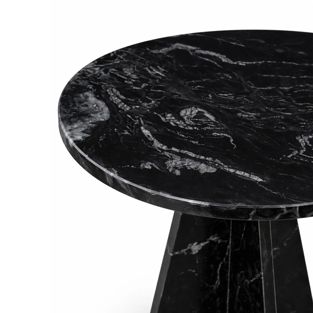 Rodes Side Table - Black Fantasy Marble
