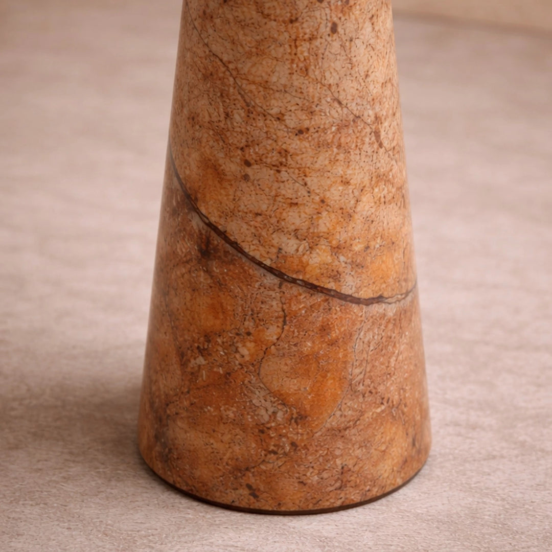 Hermes Side Table - Brown Marble