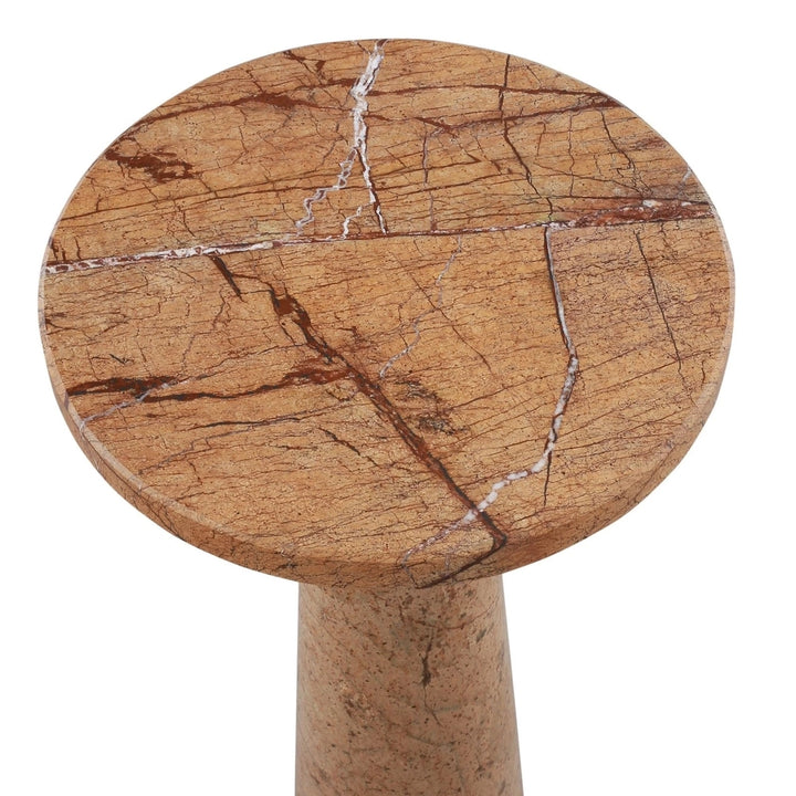 Hermes Side Table - Brown Marble