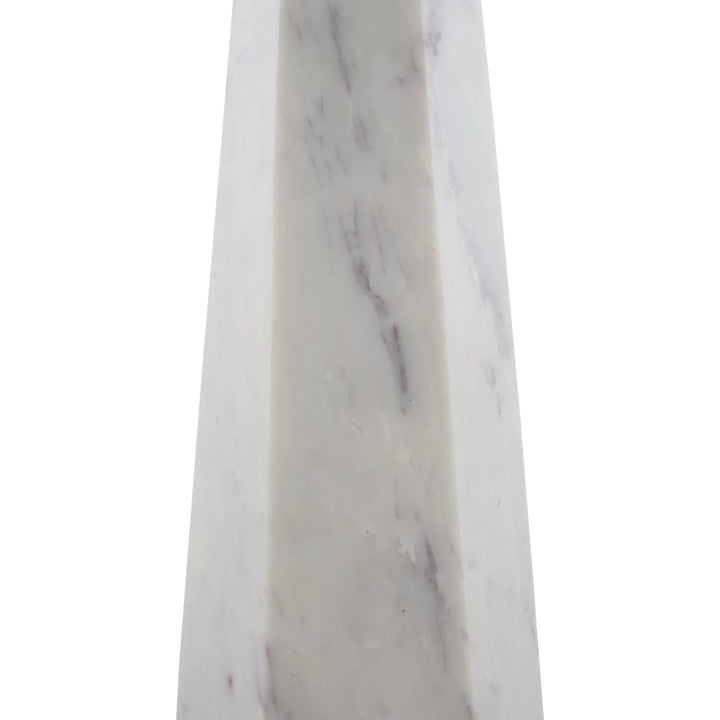 Hexagon Side Table - White Marble