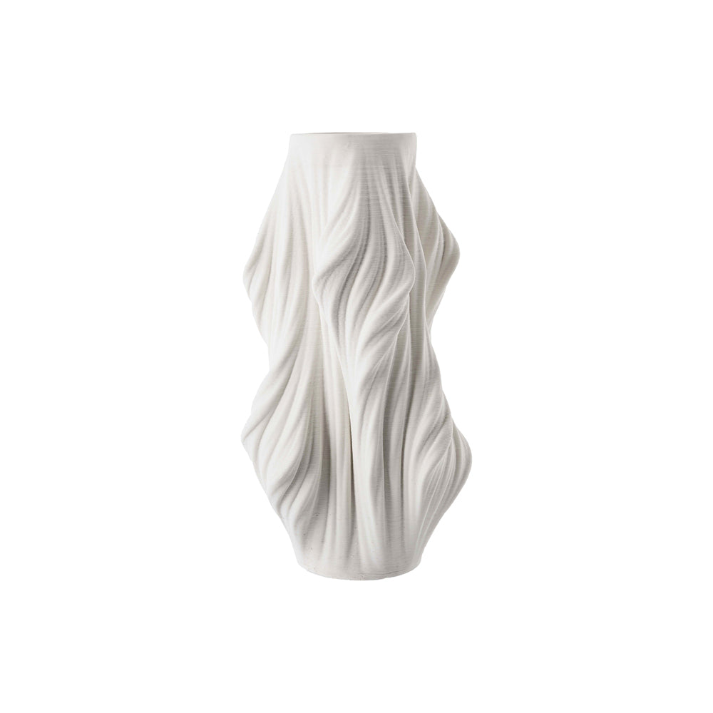 Liang & Eimil Waven 3D Printed Ceramic Vase Large White
