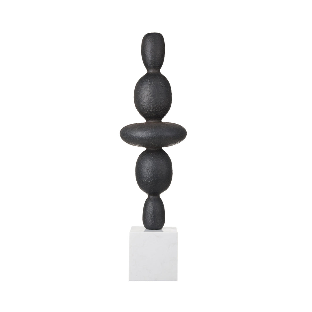 Terra Lume Iron Sculpture - Textured Charcoal LiangAndEimil 1