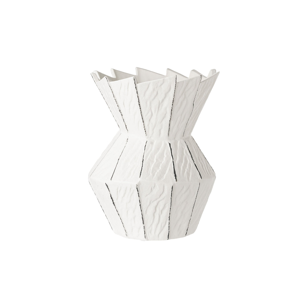 Cresta Ceramic Vase - White LiangAndEimil 1