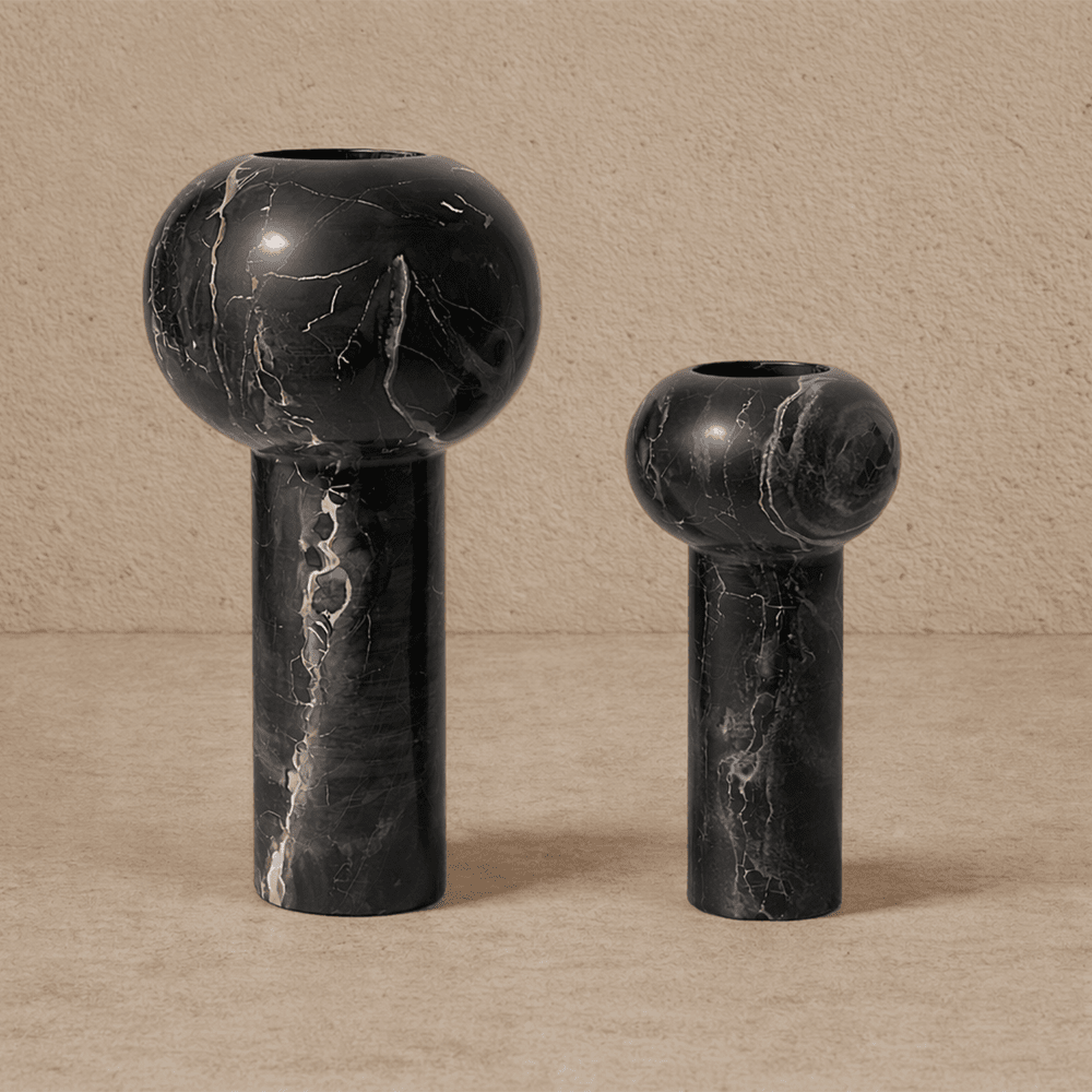 Isadora Vase - Black Marble