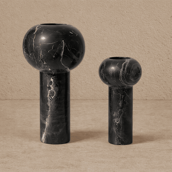 Isadora Vase - Black Marble