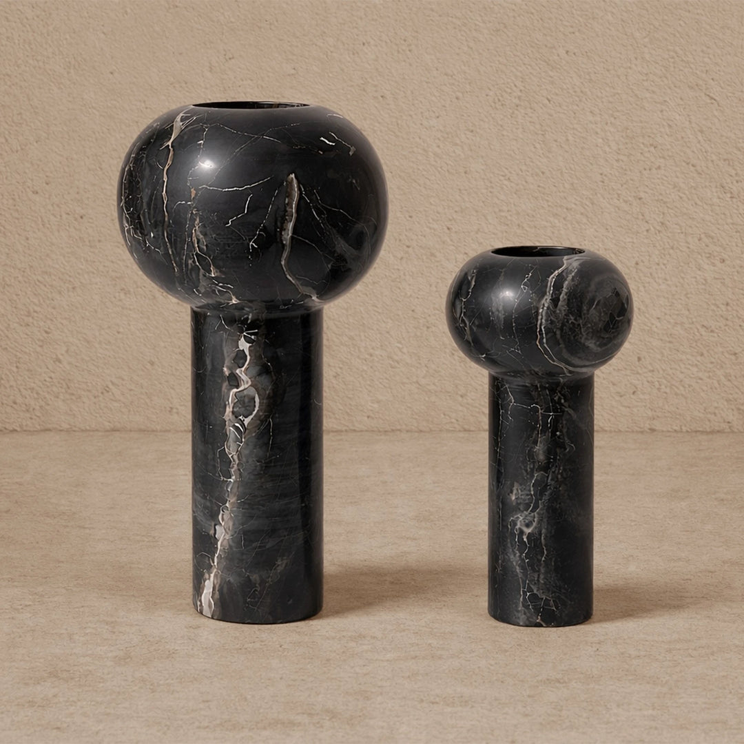 Isadora Vase - Black Marble