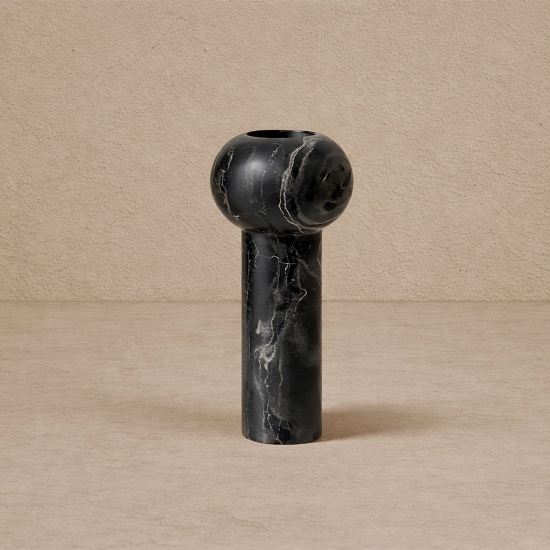 Isadora Vase - Black Marble