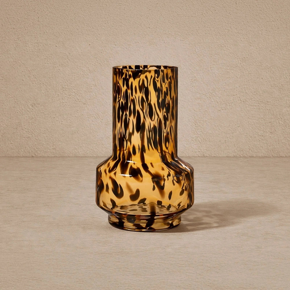 Artea Glass Vase - Dark Amber