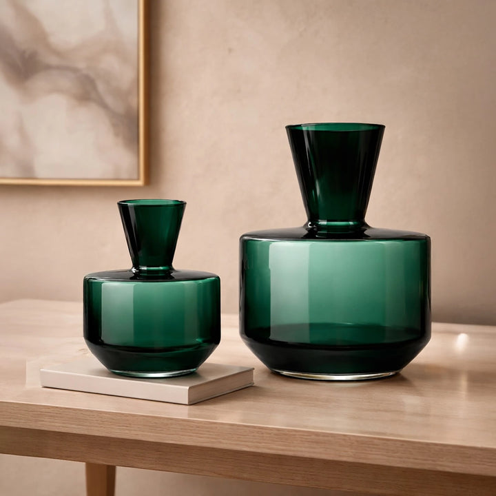 Marenzo Glass Vase - Green