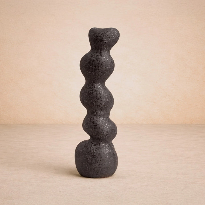 Ravena Small Ceramic Sculpture - Charcoal