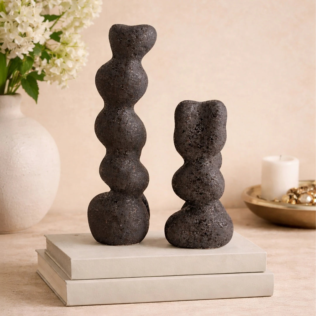 Ravena Large Ceramic Sculpture - Charcoal