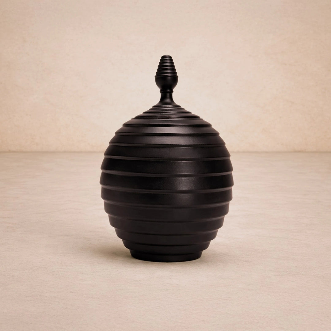 Nivora Ceramic Jar - Charcoal