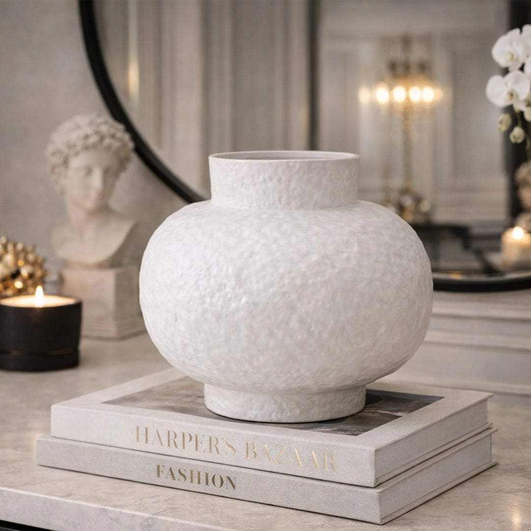 Erosia Ceramic Vase - White