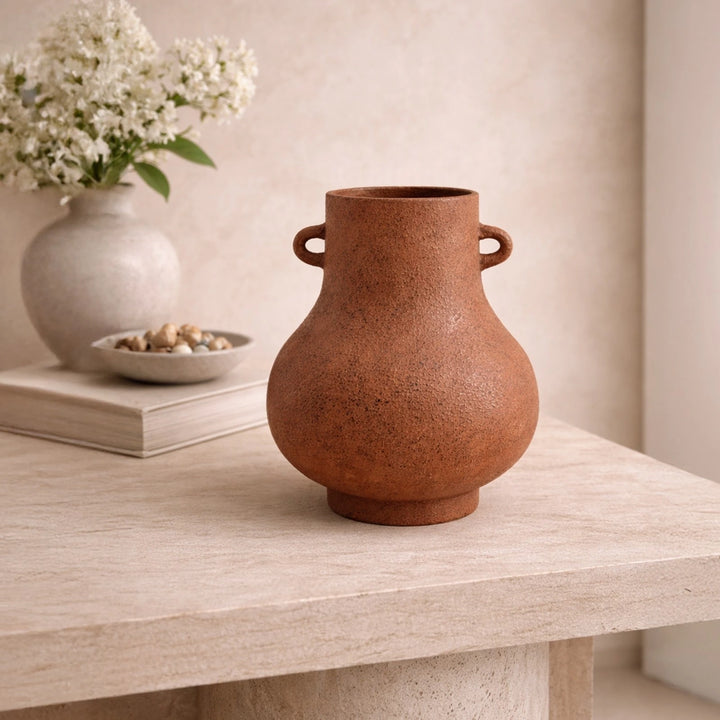 Sirella Ceramic Vase - Terracotta