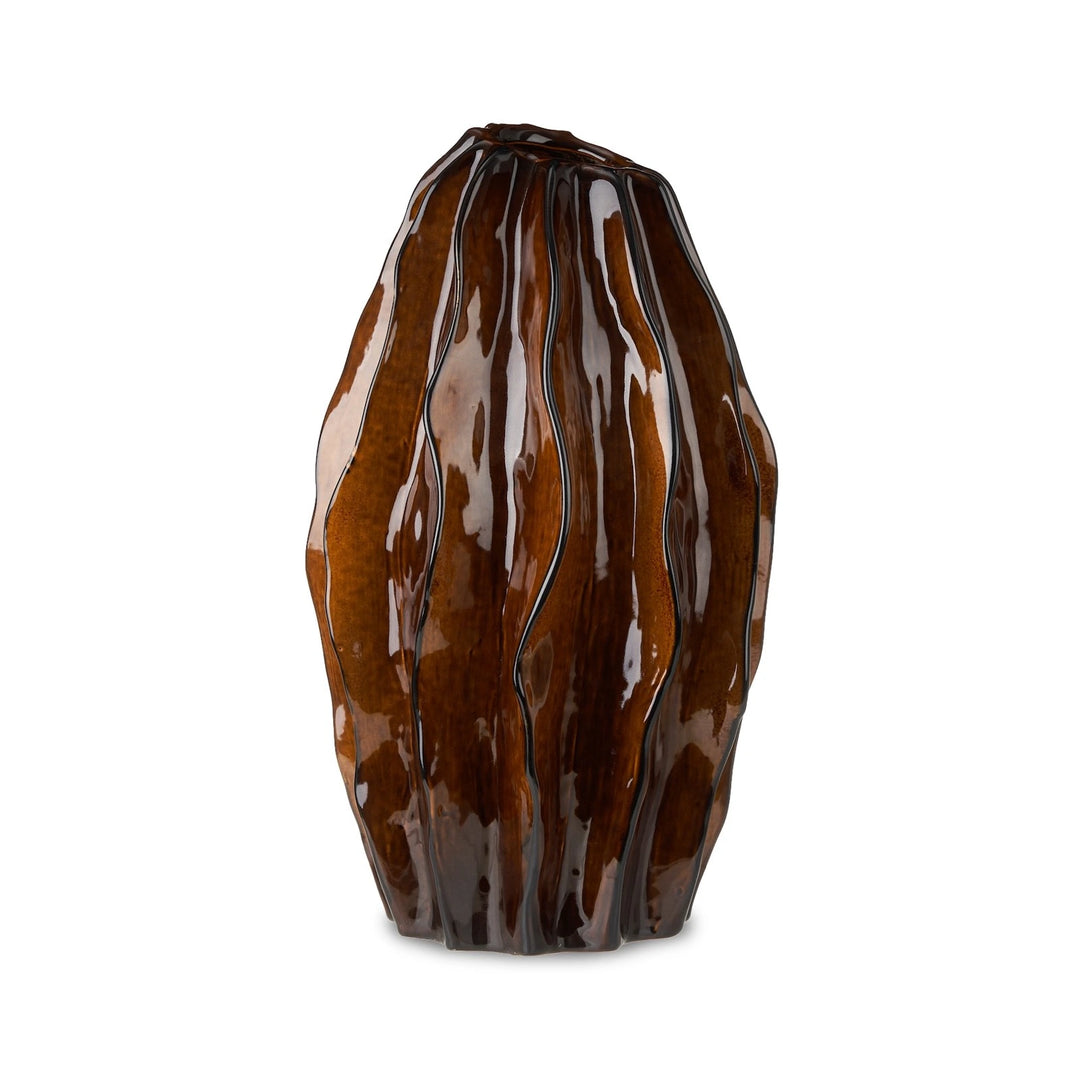 Taviano Sculpture - Dark Caramel Glass