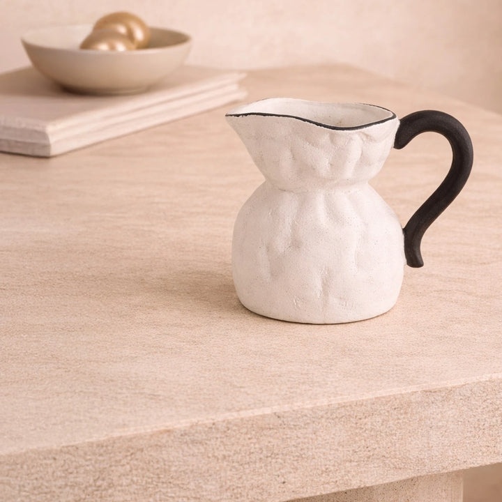Elaris Ceramic Sculpture - White & Black