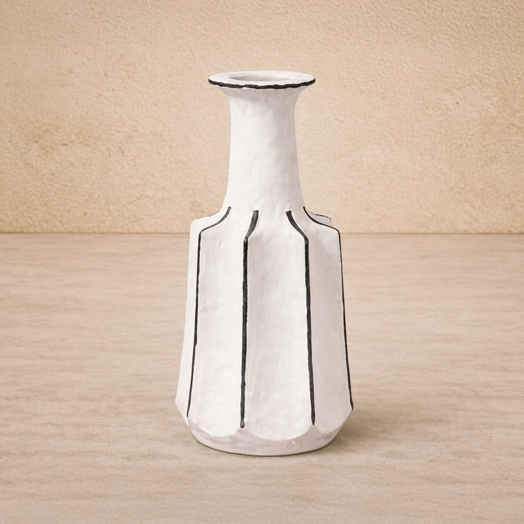 Corvessa Ceramic Sculpture - White & Black