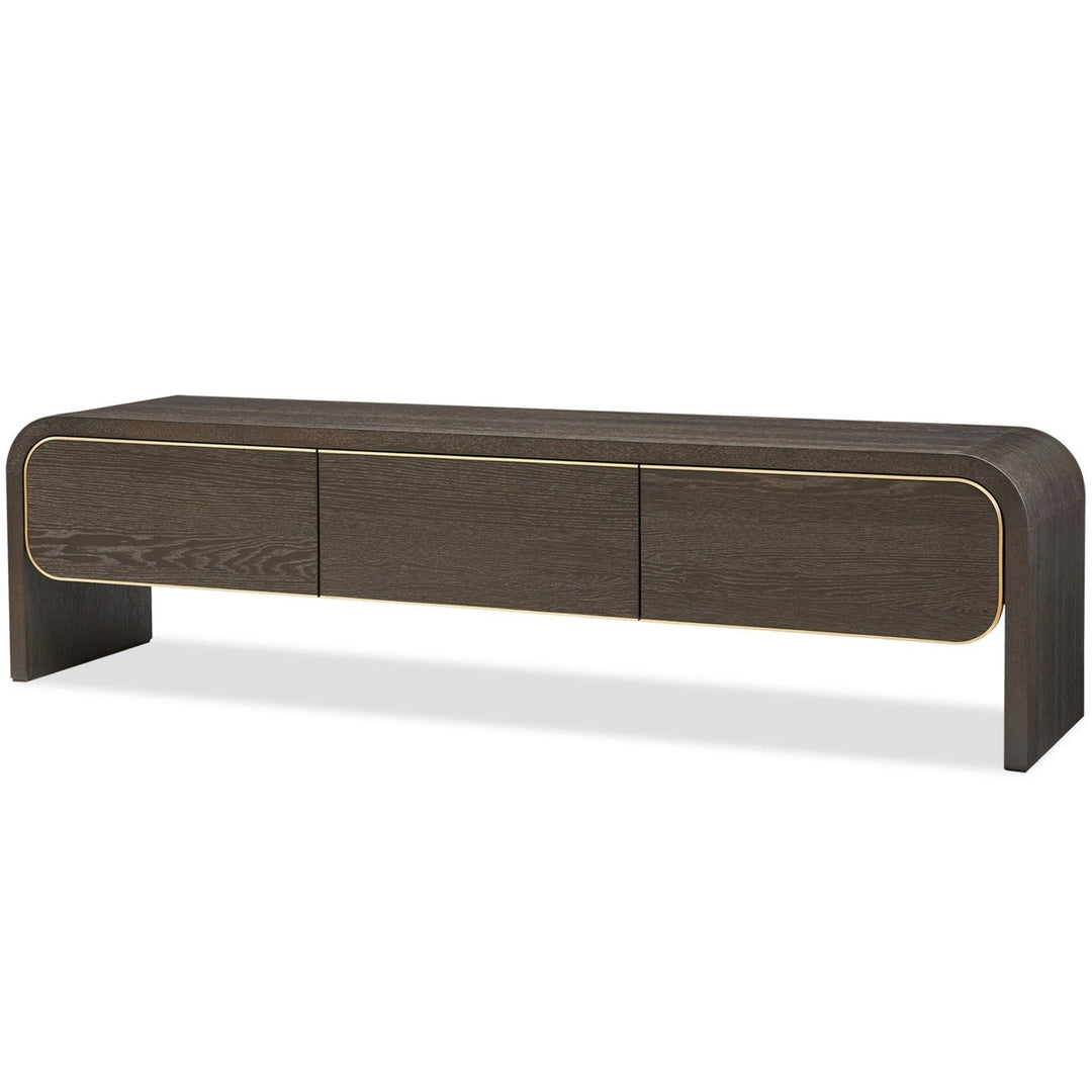 Walter Media Sideboard - Dark Grey Oak & Brass LiangAndEimil 2