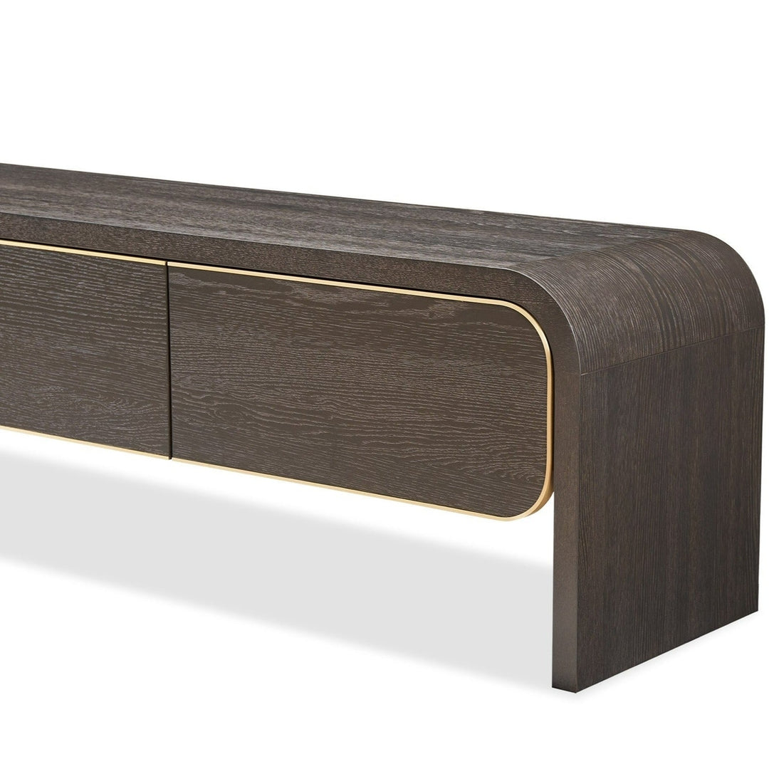 Walter Media Sideboard - Dark Grey Oak & Brass LiangAndEimil 3