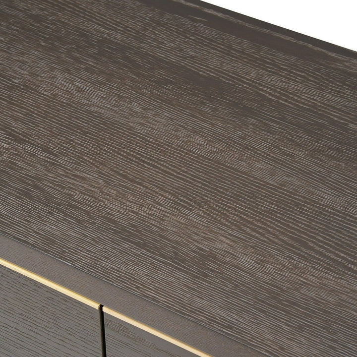 Walter Media Sideboard - Dark Grey Oak & Brass LiangAndEimil 4