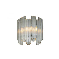 Liang & Eimil Quartz Wall Light Clear Translucent Crystal & Polished Nickel