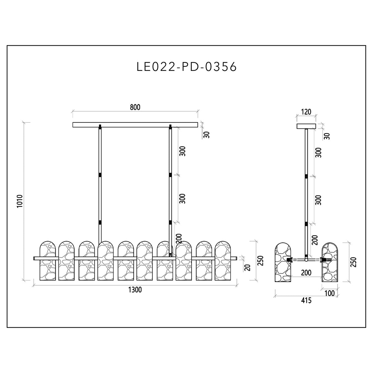 Liang & Eimil Amatti Long Chandelier