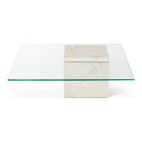 Liang & Eimil Rock Coffee Table in Faux Marble Concrete Beige