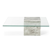 Liang & Eimil Rock Coffee Table in Faux Marble Concrete Grey