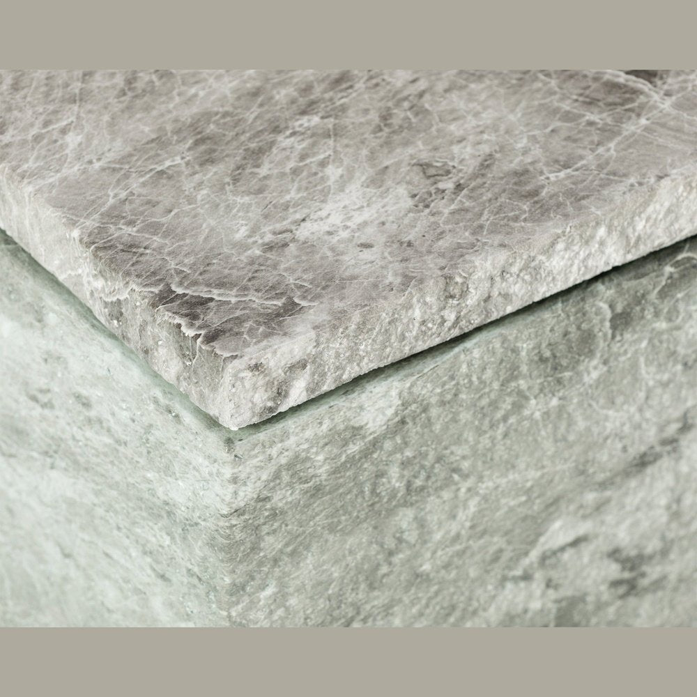 Rock Square Coffee Table - Faux Marble Concrete Grey LiangAndEimil 3