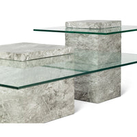 Liang & Eimil Rock Coffee Table in Faux Marble Concrete Grey