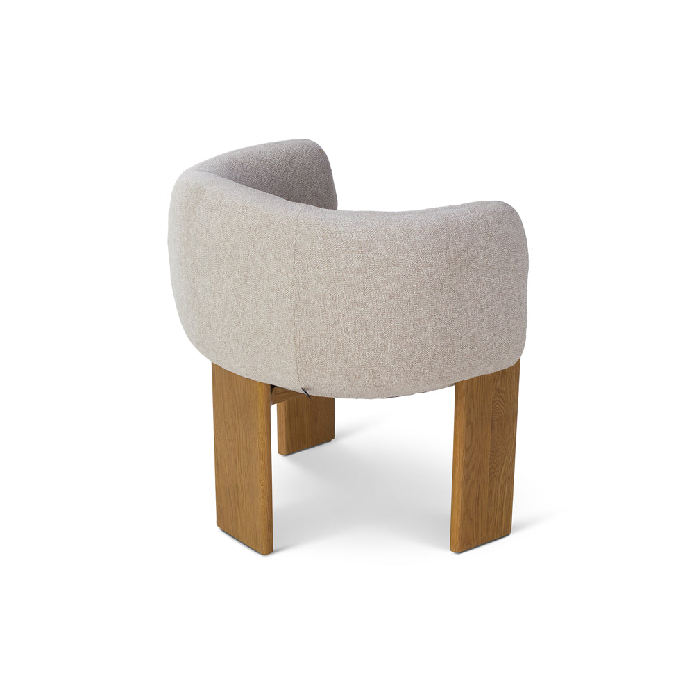 Liang & Eimil Lucca Dining Chair - Bilma Sand & Dry Honey Oak