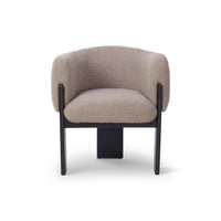 Liang & Eimil Lucca Dining Chair - Beverly Boucle Espresso Grey & Matt Black Oak Beverly Boucle Espresso Grey