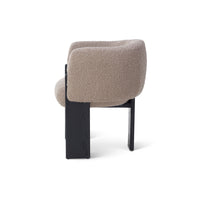 Liang & Eimil Lucca Dining Chair - Beverly Boucle Espresso Grey & Matt Black Oak Beverly Boucle Espresso Grey