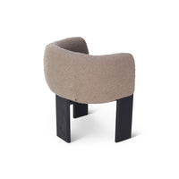 Liang & Eimil Lucca Dining Chair - Beverly Boucle Espresso Grey & Matt Black Oak Beverly Boucle Espresso Grey