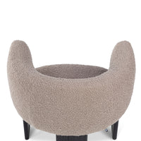 Liang & Eimil Lucca Dining Chair - Beverly Boucle Espresso Grey & Matt Black Oak Beverly Boucle Espresso Grey