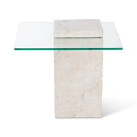 Liang & Eimil Rock Side Table in Faux Marble Concrete Beige