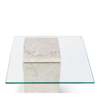 Liang & Eimil Rock Side Table in Faux Marble Concrete Beige