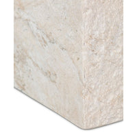 Liang & Eimil Rock Side Table in Faux Marble Concrete Beige