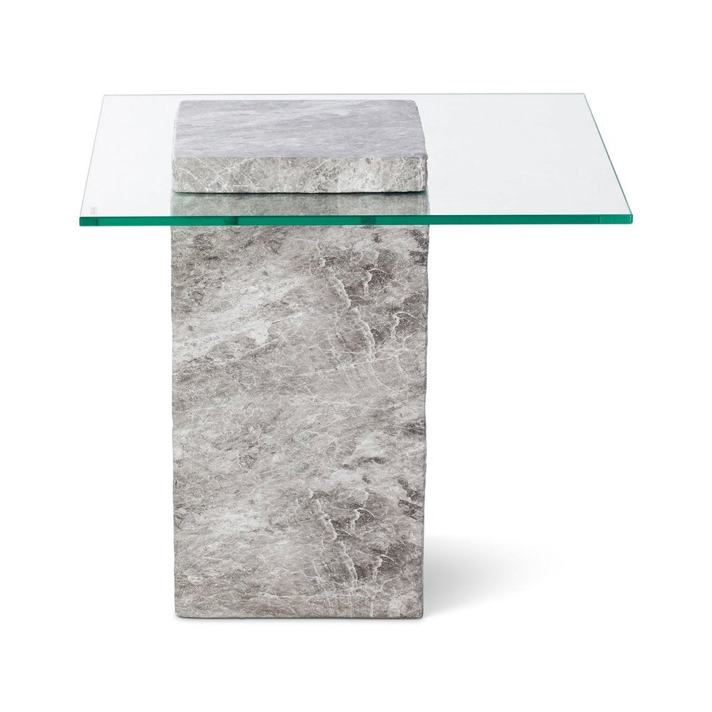 Liang & Eimil Rock Side Table in Faux Marble Concrete Grey