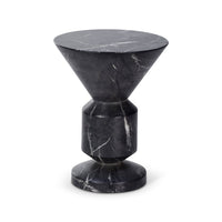 Liang & Eimil Argos Side Table in Faux Marble Concrete Black Marquina