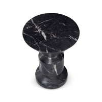 Liang & Eimil Argos Side Table in Faux Marble Concrete Black Marquina