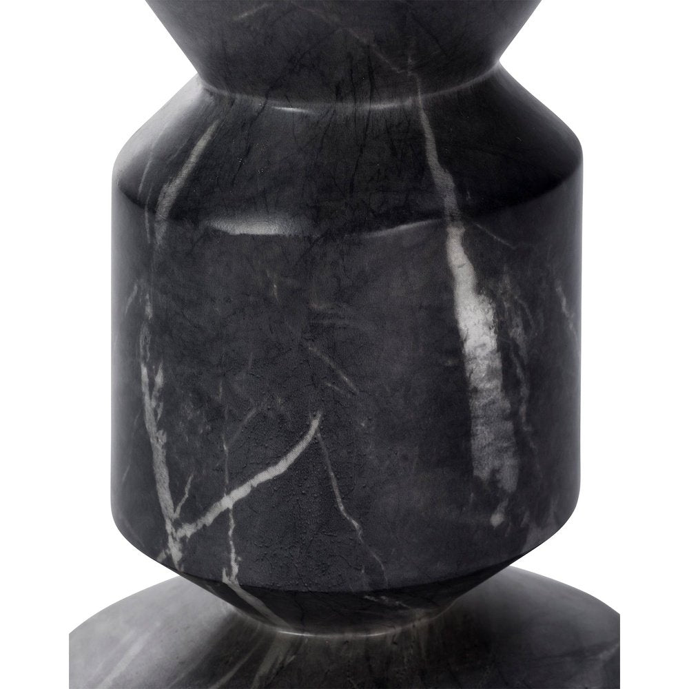 Liang & Eimil Argos Side Table in Faux Marble Concrete Black Marquina