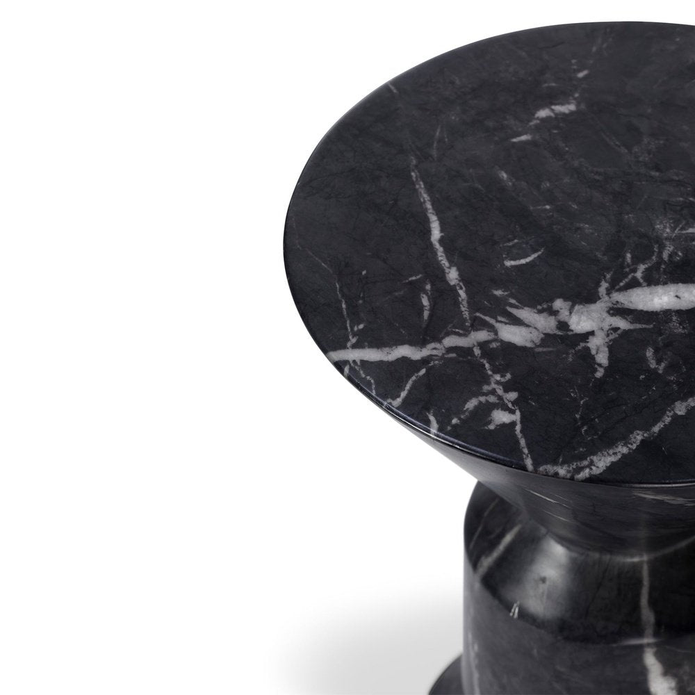  LiangAndEimilLarge-Liang & Eimil Argos Side Table in Faux Marble Concrete Black Marquina-Black 085 